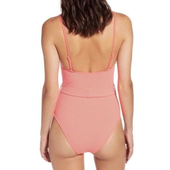 TOPSHOP Belted One-Piece Swimsuit - Picture 2 of 8